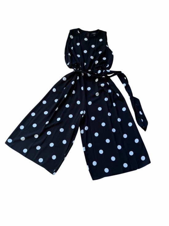 Ignite Evenings Other - Ignight Evenings Polka Dot Black & White Sleeveless Jumpsuit with Pockets